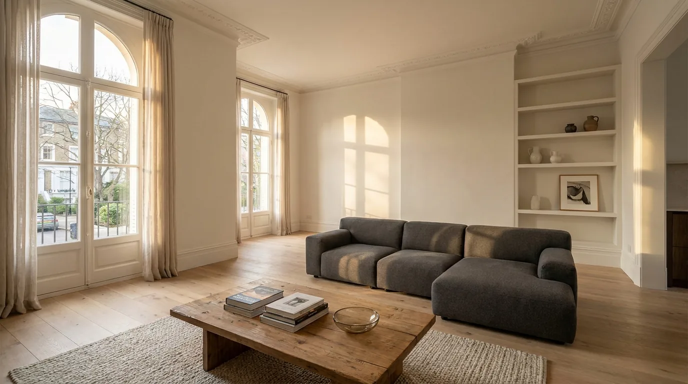 Séjour entièrement rénové, lumière naturelle
