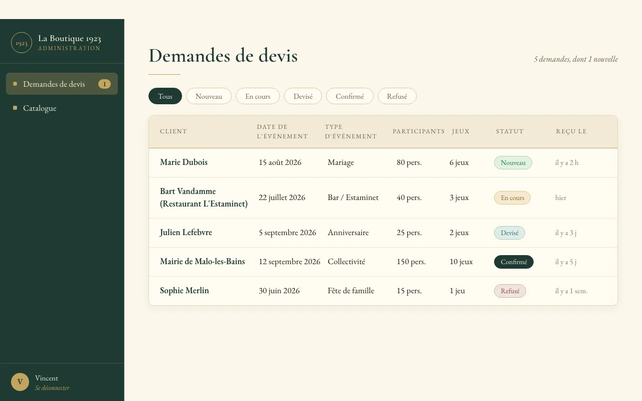 Un espace privé client : suivi de commande et documents accessibles avec un identifiant