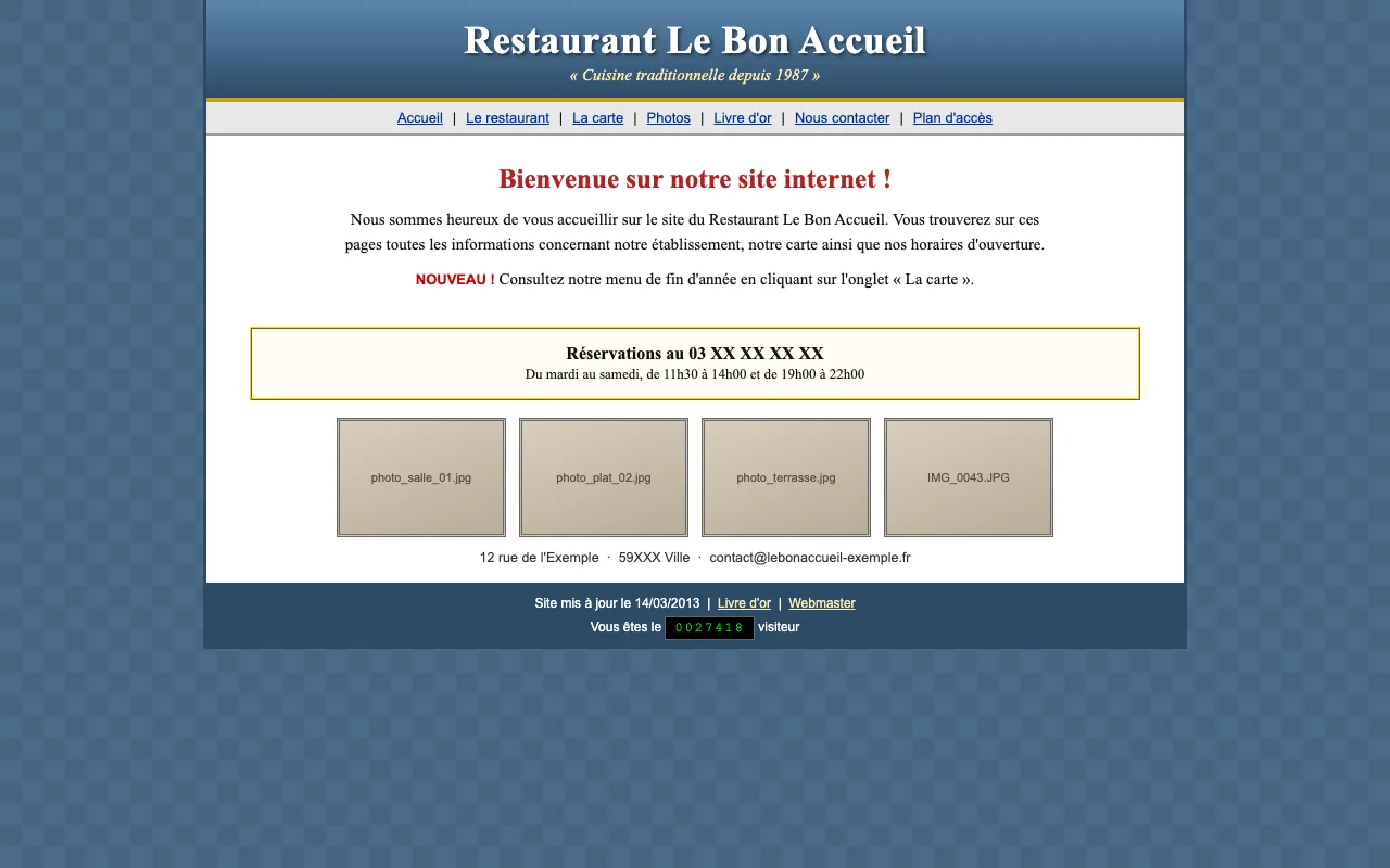 Un site daté avant refonte, mis en regard de sa version retravaillée